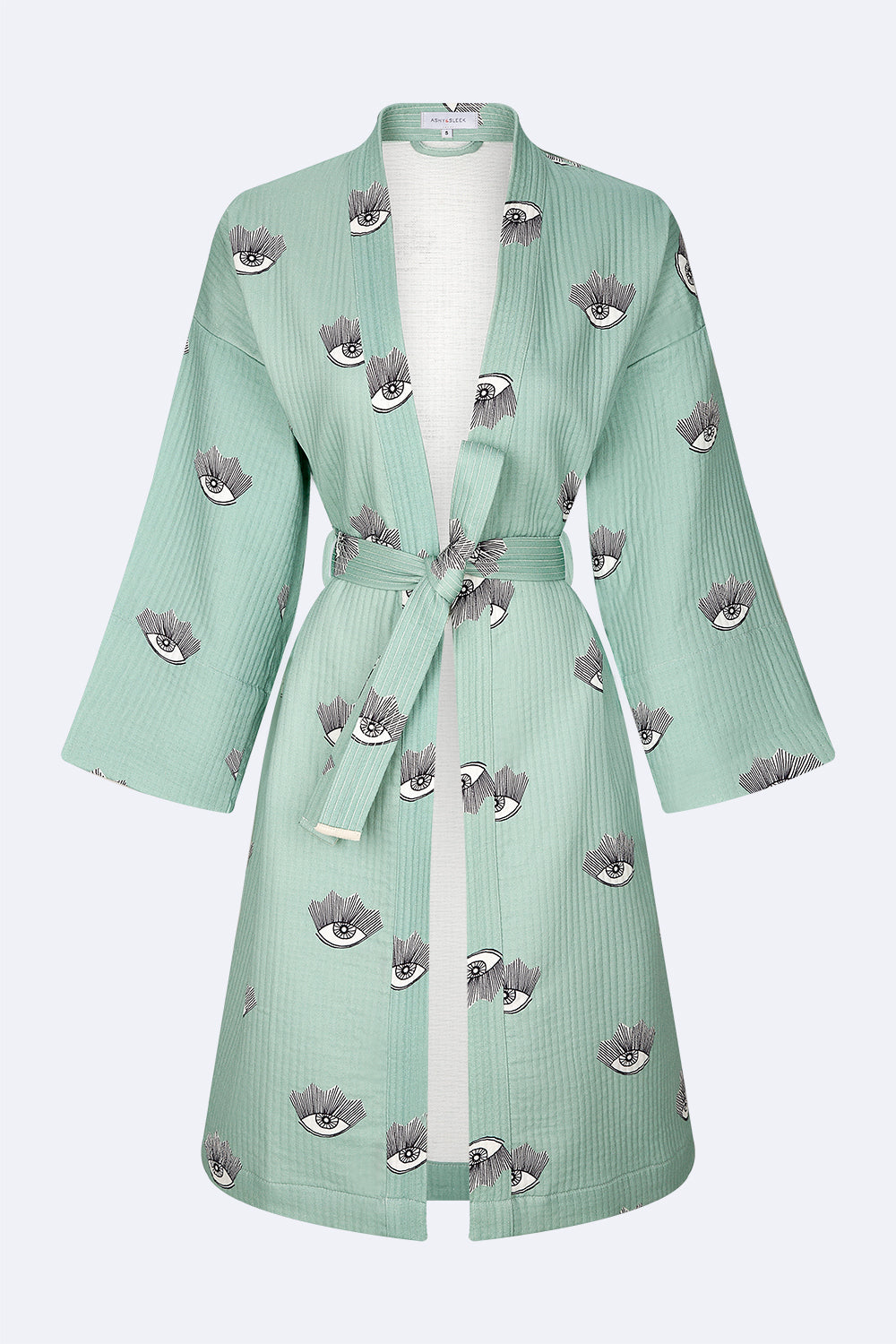 Evil Eye Kimono - Evil Eye Kimono - 100% cotton with evil eye pattern, can be used as a bath or home robe but also as a jacket to wear outside