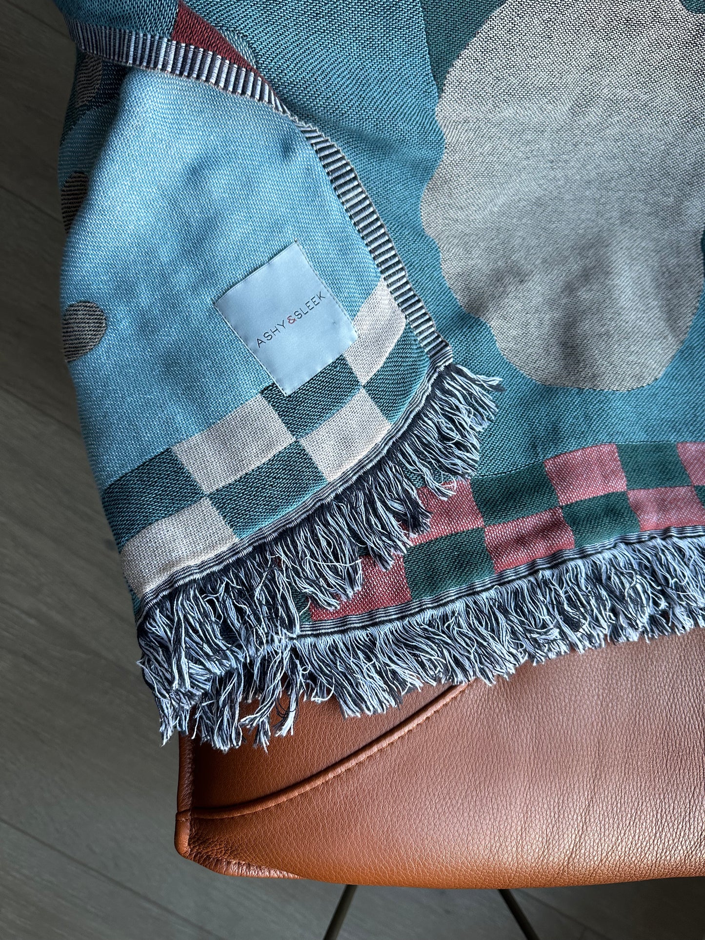Marine Couch Throw - 100% cotton, jacquard couch throw with contemporary pattern tones, different on each side