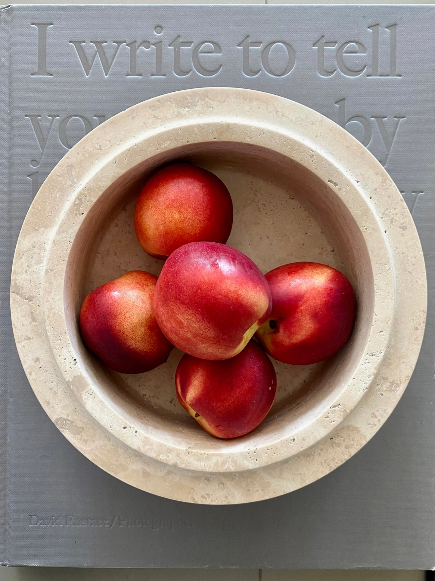 Troy Travertine Bowl - Medium