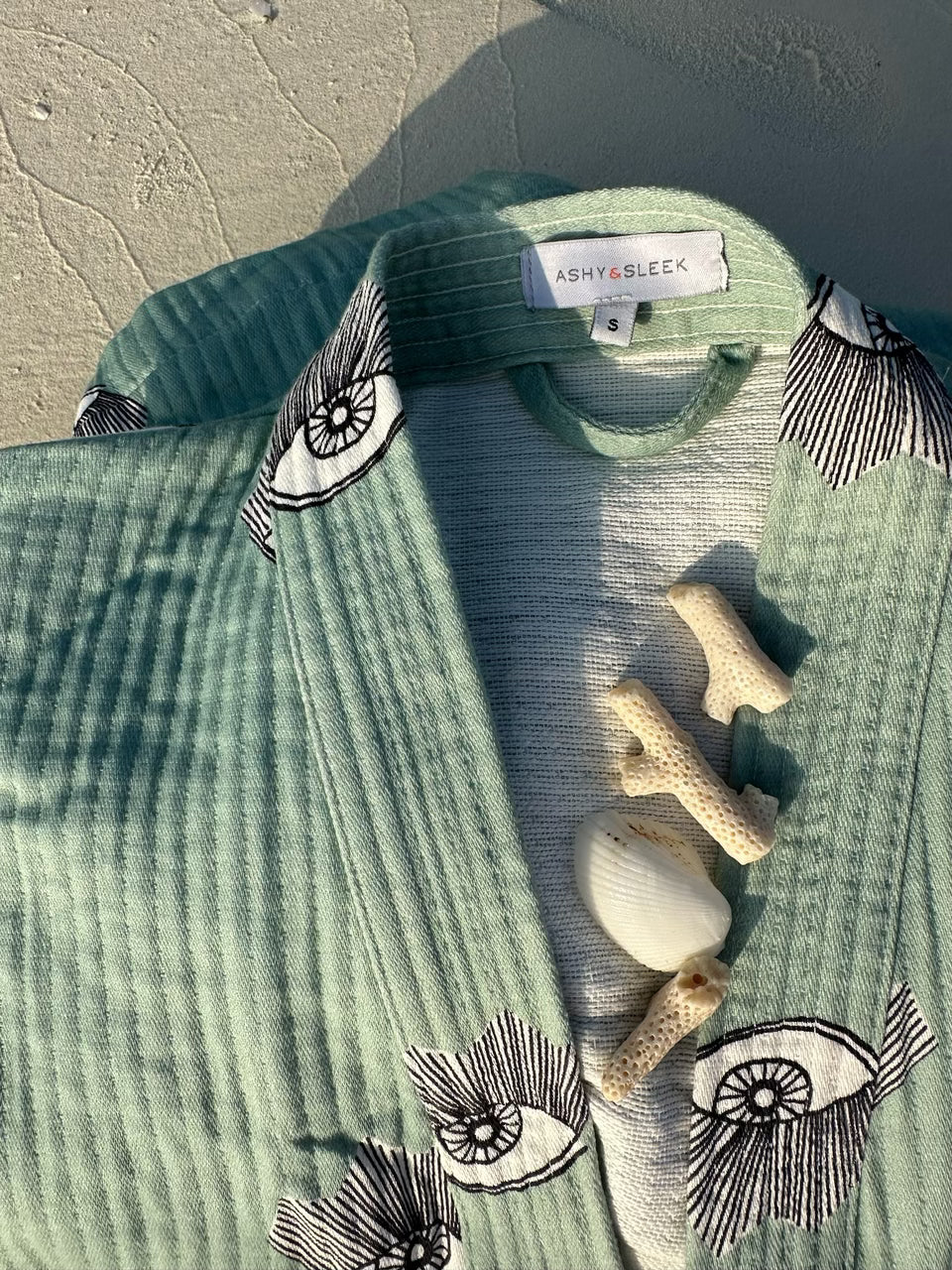 Evil Eye Kimono - Evil Eye Kimono - 100% cotton with evil eye pattern, can be used as a bath or home robe but also as a jacket to wear outside