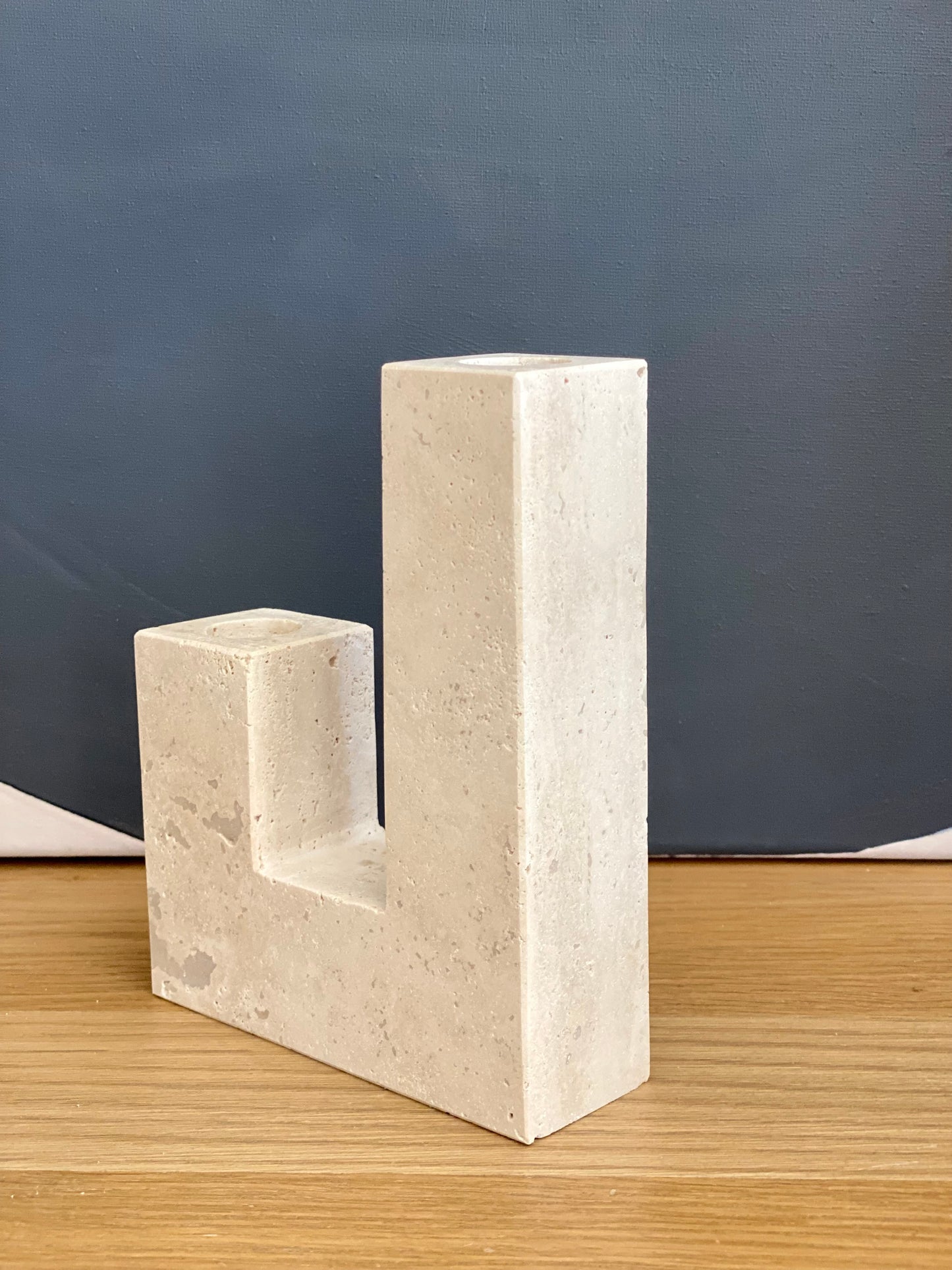 Singapore Travertine Candle Holder