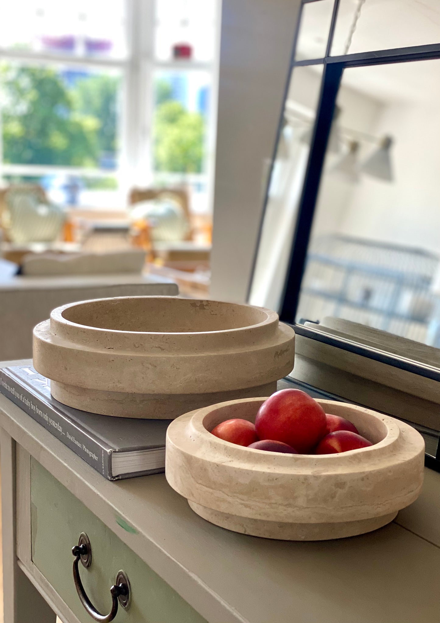 Troy Travertine Bowl - Big