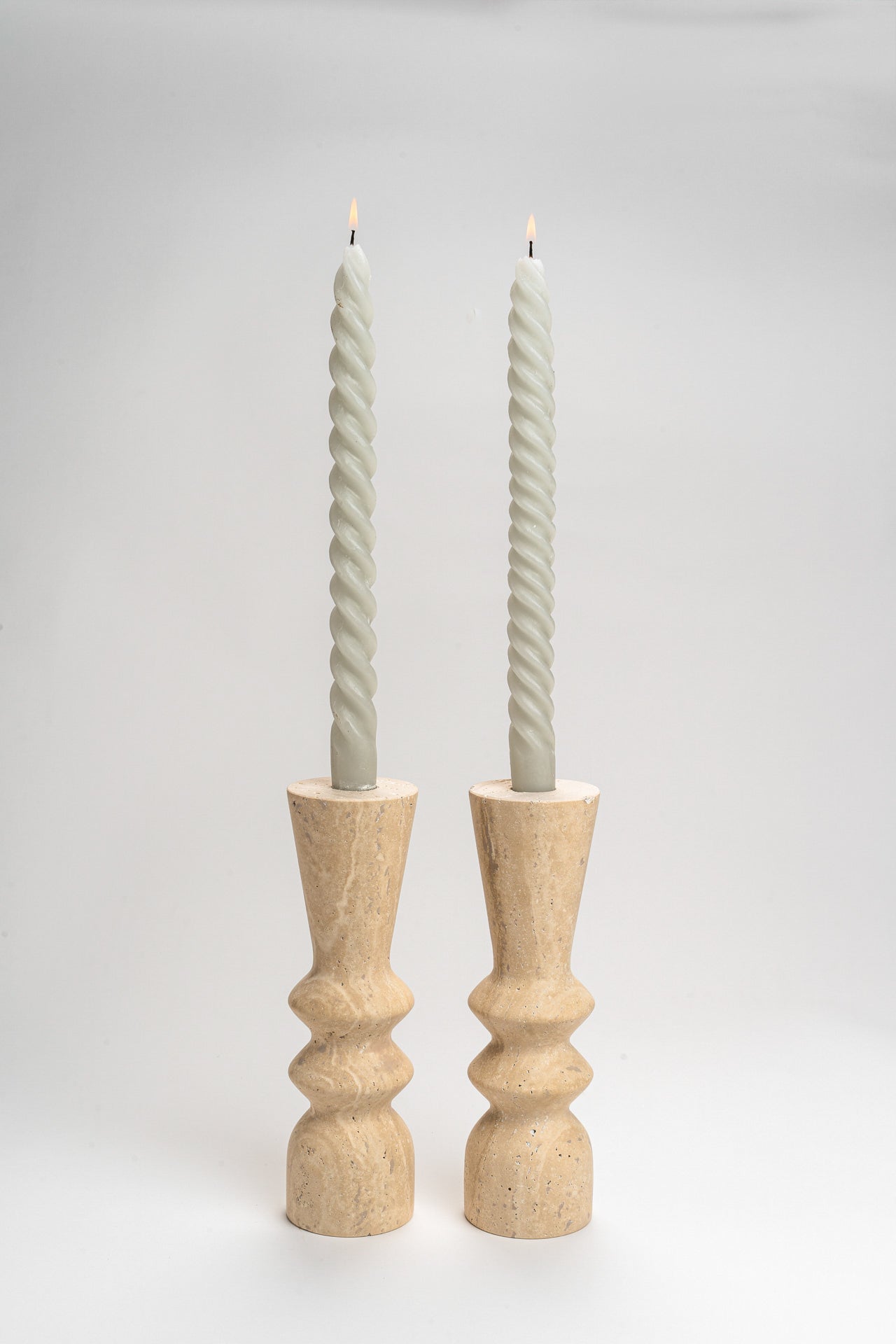 Cappadocia Travertine Candle Holder - Tall