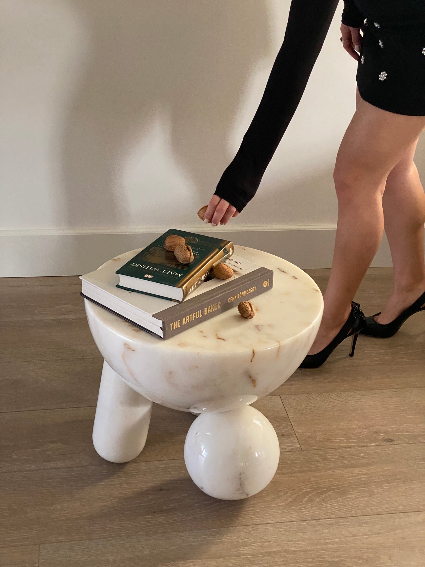 Confusion Side Table - White Marble