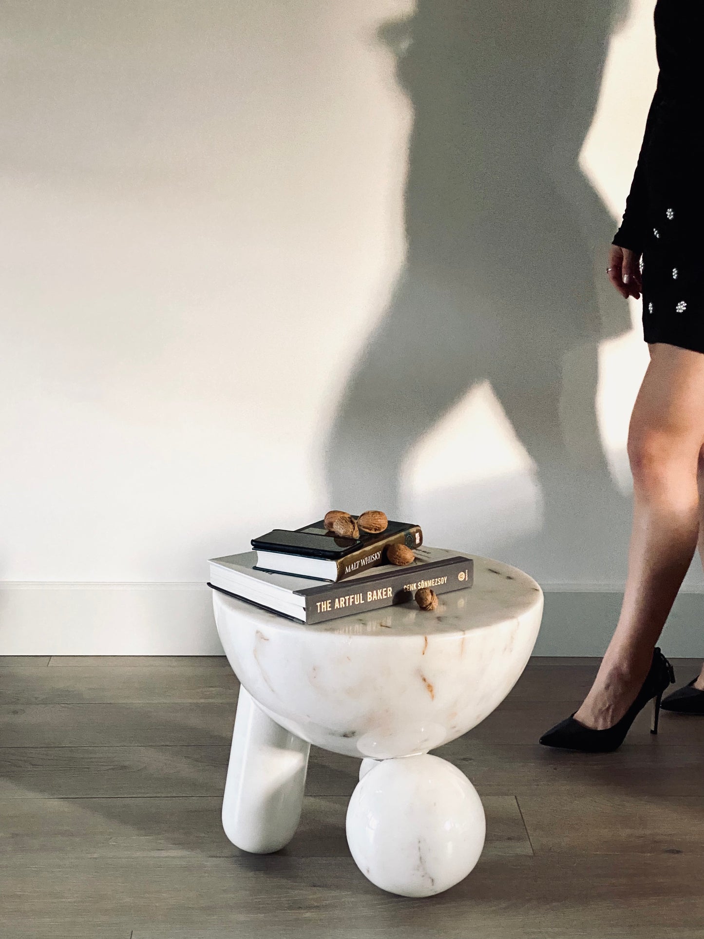 Confusion Side Table - White Marble