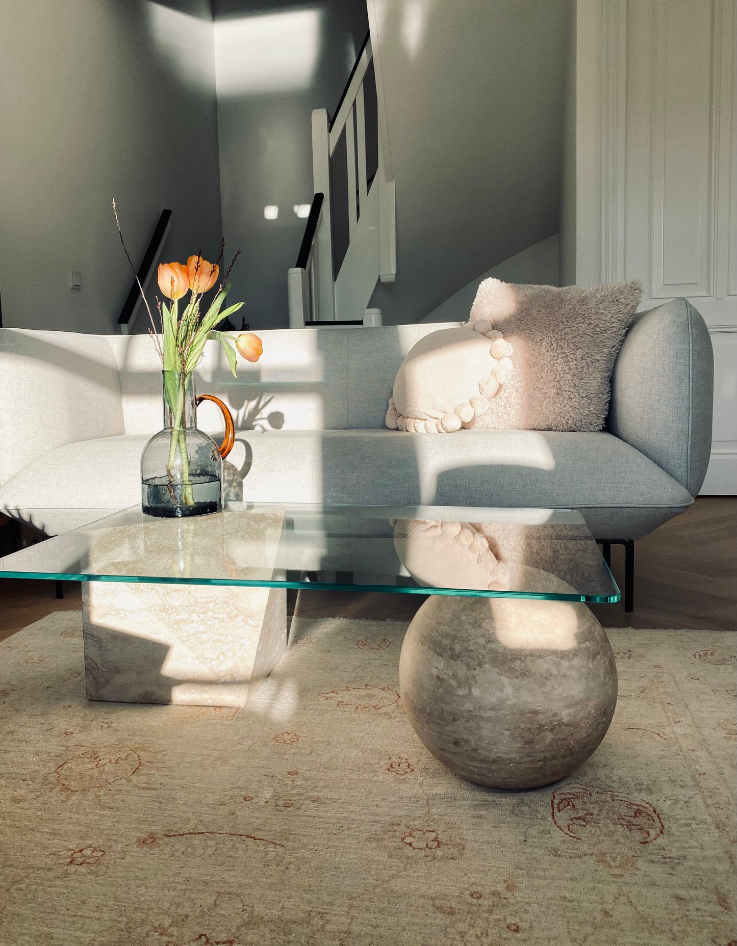 Karma Coffee Table - Travertine
