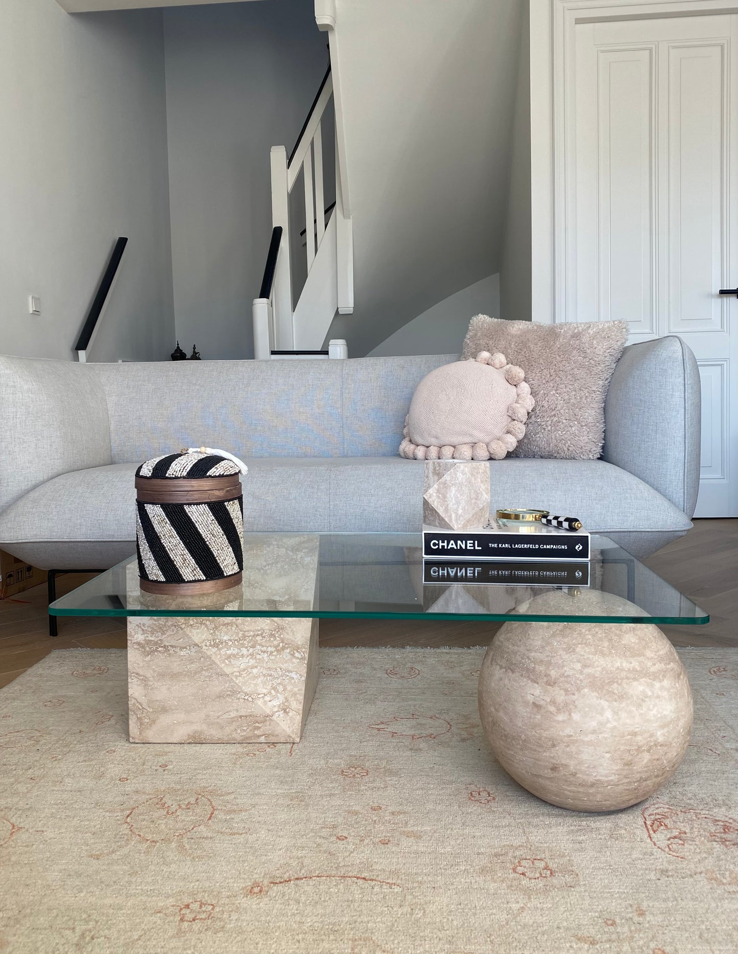 Karma Coffee Table - Travertine