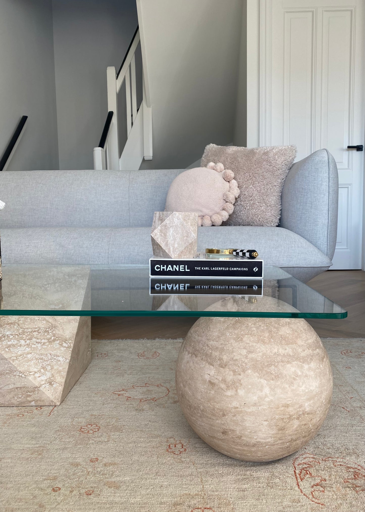 Karma Coffee Table - Travertine