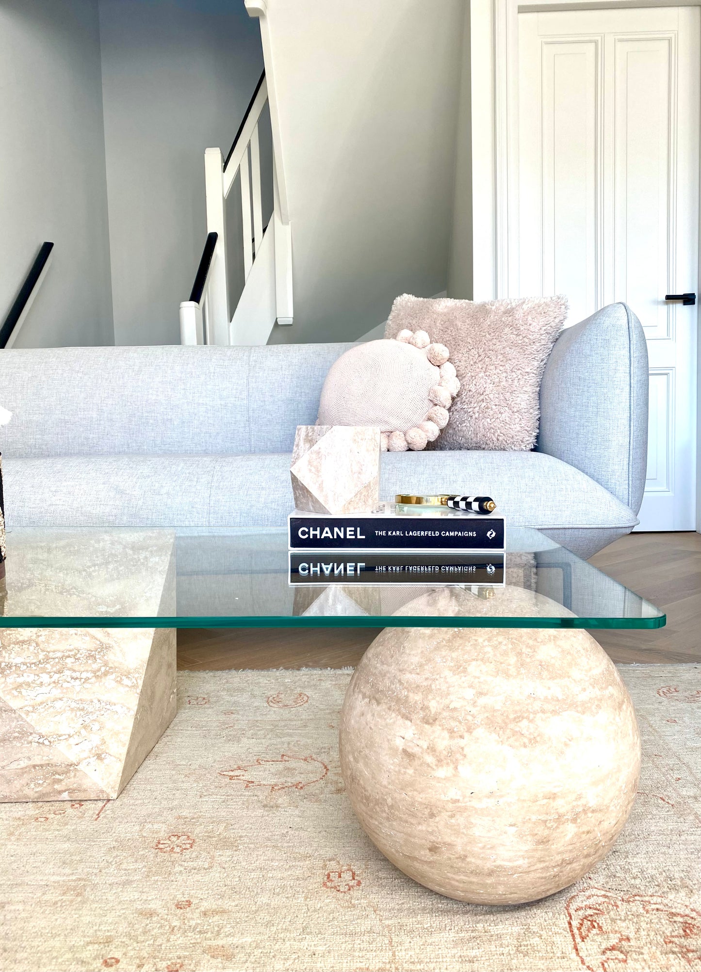 Karma Coffee Table - Travertine