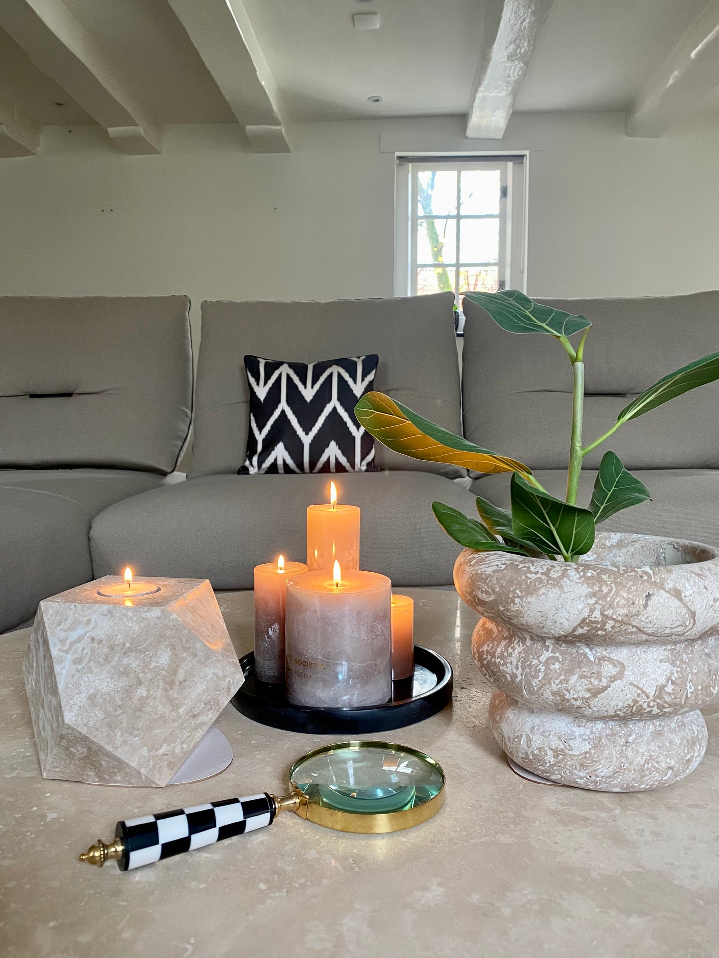 Cloud Bowl - Travertine