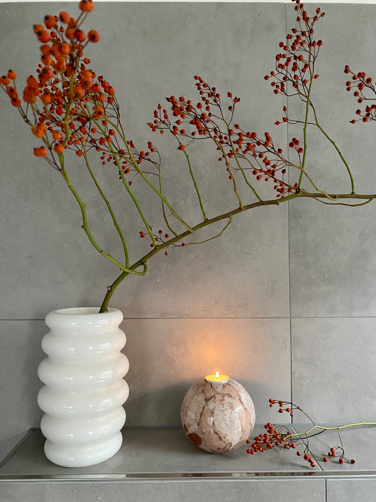 Pink Ball Candle Holder
