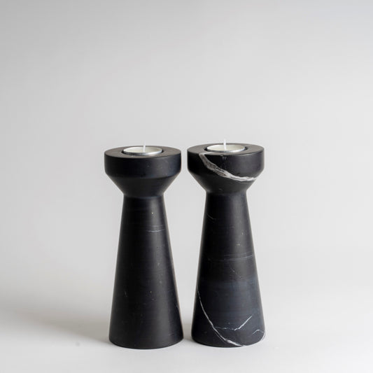 Rome Candle Holder - Black - Tall