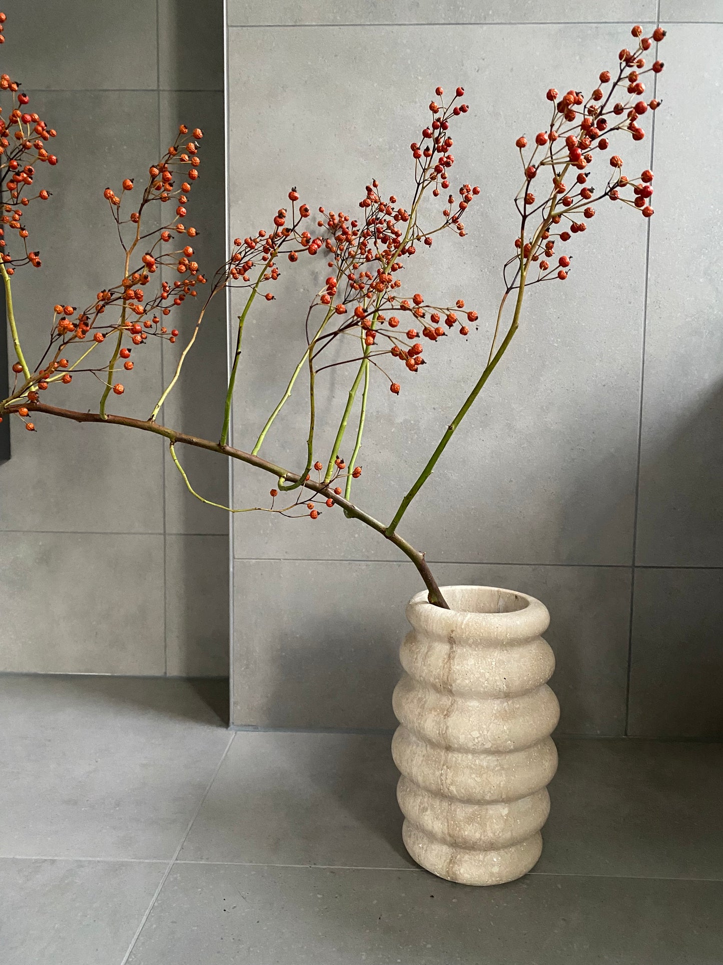 Cloud Vase - Travertine