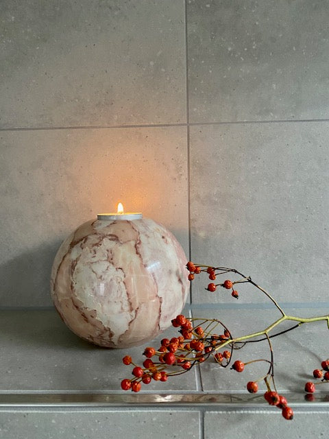 Pink Ball Candle Holder